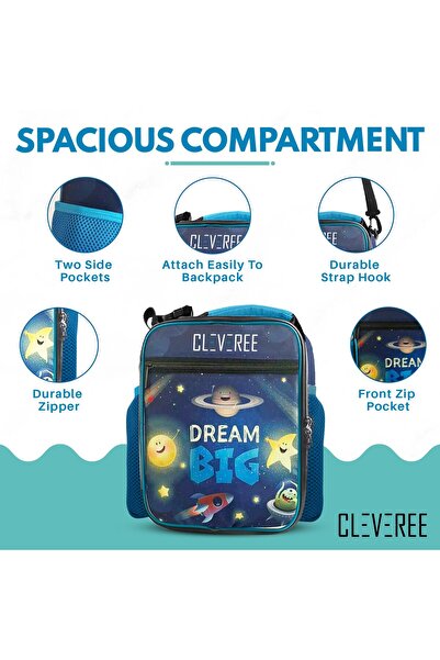 CLEVEREE Kids Lunch Bag - BlueDream
