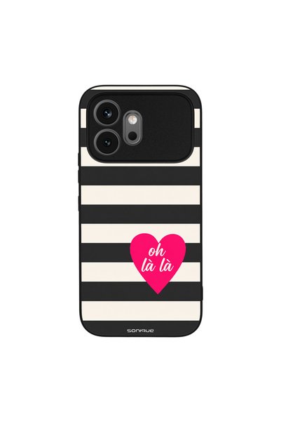 OEM Θήκη Sonique Stripe Stories Series για Honor 600 5G Oh La La – Μαύρο