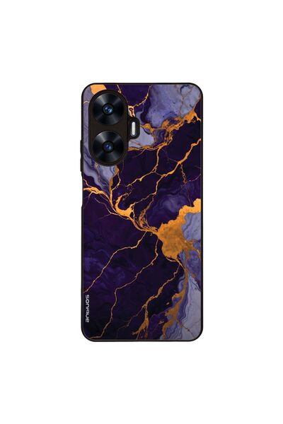 OEM Θήκη Sonique Marble Series για Realme C55 Μωβ