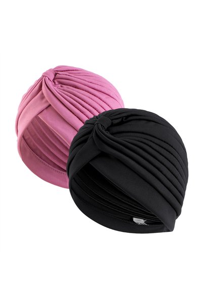 Choice One Size Black shell purple 2pcs/lot Stretch Turbans Head Beanie Cover...