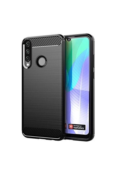 OEM Θήκη Σιλικόνης Carbon TPU Fiber Brushed Huawei Y6p Μαύρο
