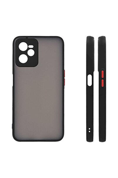 OEM Θήκη Σιλικόνης Color Button Bumper Sonique Realme C35 Μαύρο