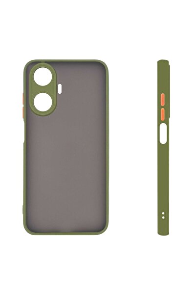OEM Θήκη Σιλικόνης Color Button Bumper Sonique Realme C55 Πράσινο Ανοιχτό