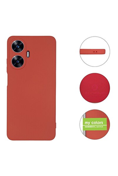 OEM Θήκη Σιλικόνης My Colors Sonique Realme C55 Μπορντό Ανοιχτό