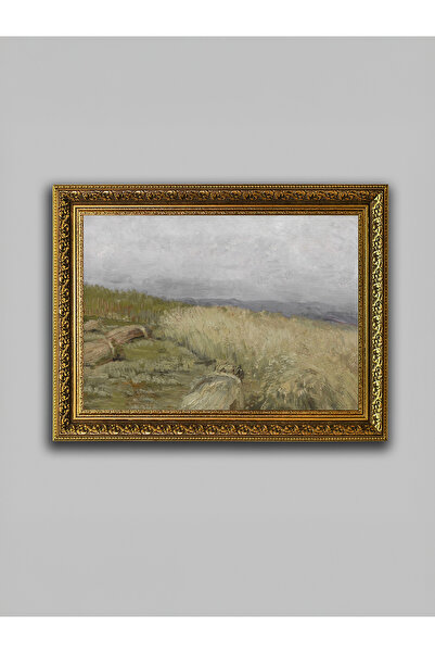 WoodyArts Field Ready for Harvest Gold Antique Framed Decorative Living Room ...