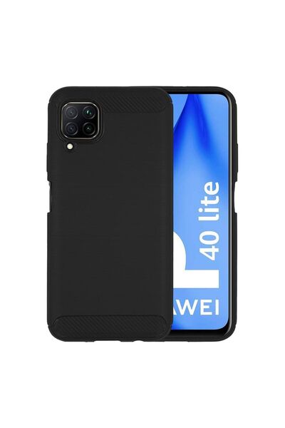 OEM Θήκη Σιλικόνης Sonique Carbon Brushed Huawei P40 Lite Μαύρο