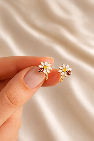 EliraToka Girls' Cute Children's Earrings with Ladybird and Daisy Design / Pl...
