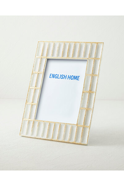 English Home Lidya Polyresin Çerçeve 13x18 cm Krem-Gold