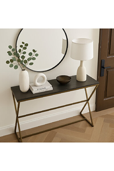 GLAMOURE HOME طاولة كونسول مستطيلة للمداخل والممرات