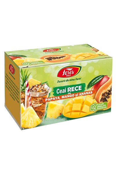Fares Papaya mango pineapple iced tea 12 sachets
