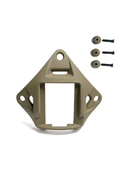 Choice Tan Tactical Helmet Frame Mount NVG Shroud Aluminum Adapter 3 Hole Ske...