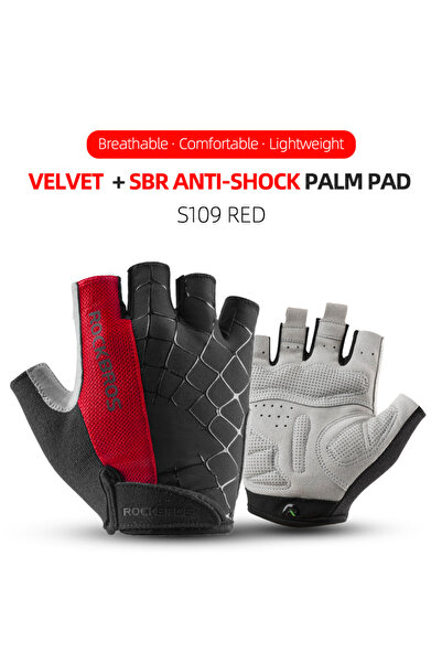Choice ROCKBROS XL S109R ROCKBROS Cycling Bike Gloves Half Finger Shockproof ...
