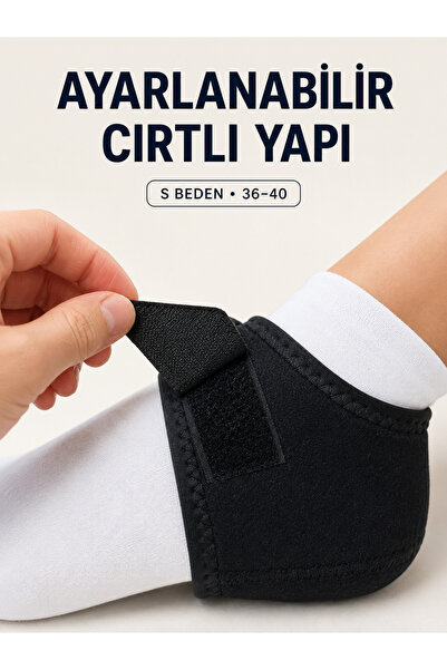 Lisinya S Beden Cırtlı Topuk Çorabı Ayarlanabilir Topuk ve Ayak Bileği Destek...
