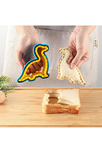 Choice5 Blue Yellow dinosaur Sandwich Cutting and Sealing Machine, biscuit Pl...