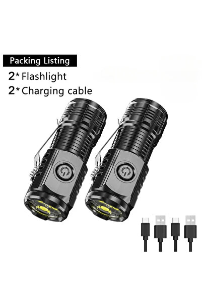 Heinast 2pcs 3-P35 High Quality LED Flashlight 18350 Super Bright Torch Recha...