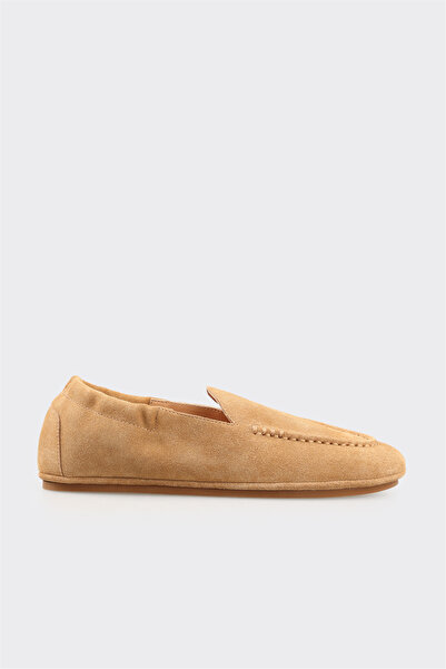 Elle Shoes Camel Deri Kadın Günlük Ayakkabı