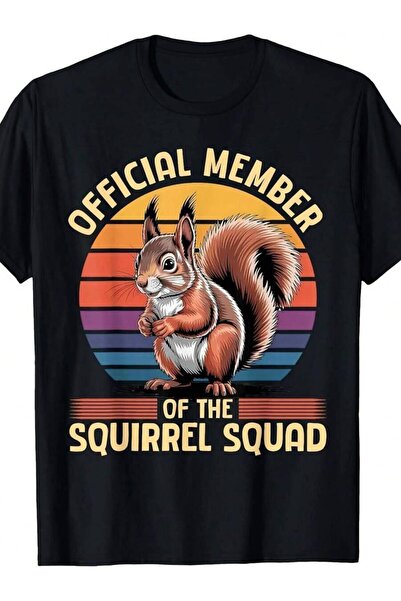 21JNRY Men'S Plus Size Retro Graphic T-Shirt Funny Squirrel Print Round Neck ...