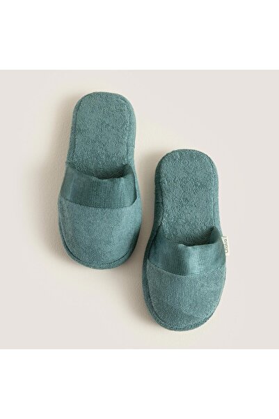 Chakra Floss Bamboo Unisex Slippers Smoke Turquoise