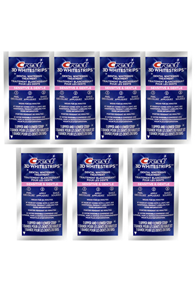 Crest Benzi de albire a dinților 3D White Sensitive & Gentle, 8%, 7 benzi