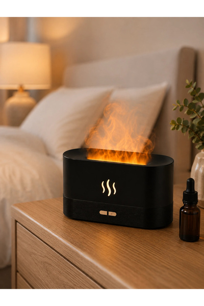 online kapsulavm avm alışveriş Led Flame Effect Air Humidifier 9 12 Hour Use ...