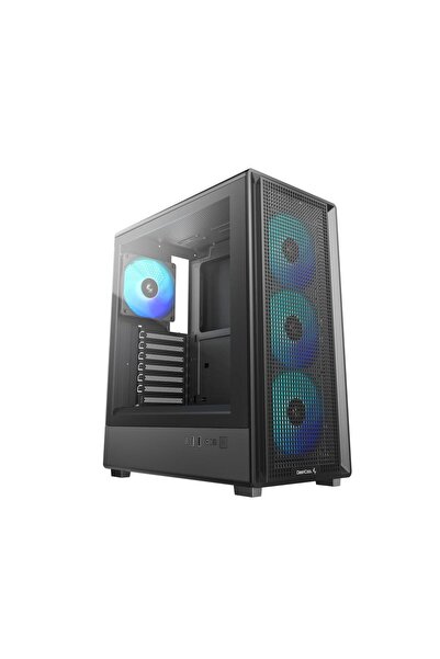Deep Cool Carcasă DeepCool CC550 4F, Mid Tower, Sticlă securizată, 4 ventilat...