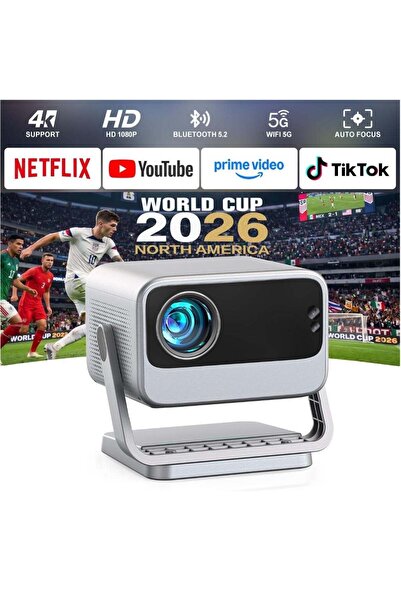 COOLHAWK جهاز عرض 4K فائق الدقة مع واي فاي - 1400 ANSI ANSI Native 1080P، جها...