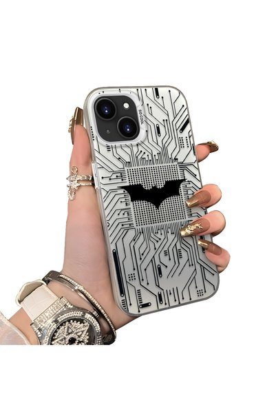 ucuc iPhone 14 Plus/15 Plus Compatible Hard Acrylic Back Silicone Edge Lens P...