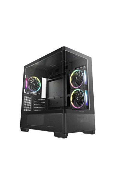 Deep Cool DeepCool CG380U 3F Carcasă PC, Mid Tower, Sticlă securizată, Negru