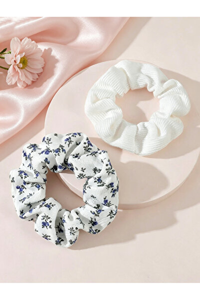 Take Two By Styli Set of 2 - Floral Print Hair Scrunchies