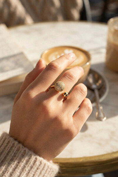 Generic Brand Gold Color Zircon Stone Topcuk Model Women's Ring
