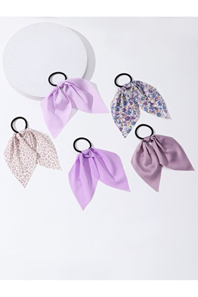 Take Two By Styli Set of 5 - Floral and Solid Hair Ties