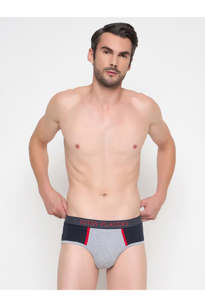 John Player By Styli Multi-Color Logo Print Brief