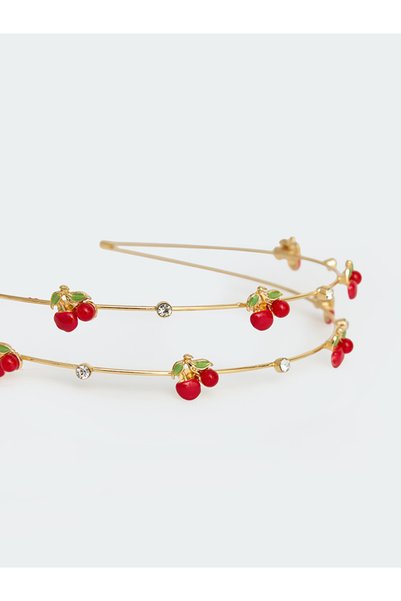 LC Waikiki Lcw Joy Women's Crown Buckle with Stone Detail and Cherry Figure