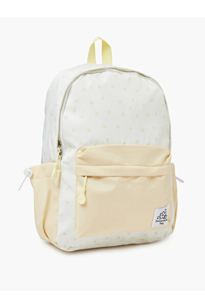 Styli Girls Yellow Star Print Casual Backpack