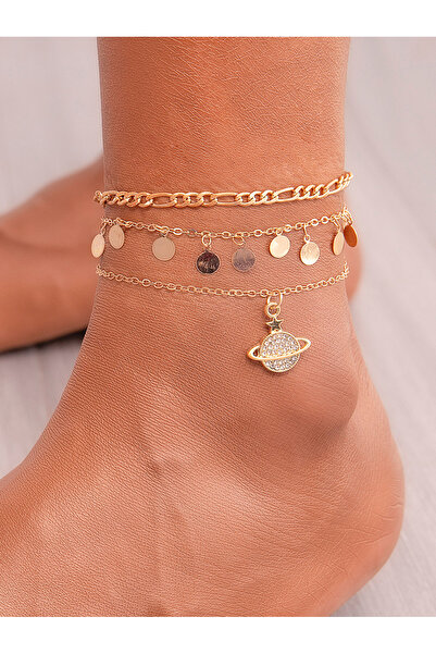 Take Two By Styli Set of 3 - Planet Charm Anklet