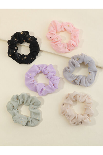 Take Two By Styli Set of 6 - Star Print Hair Scrunchies