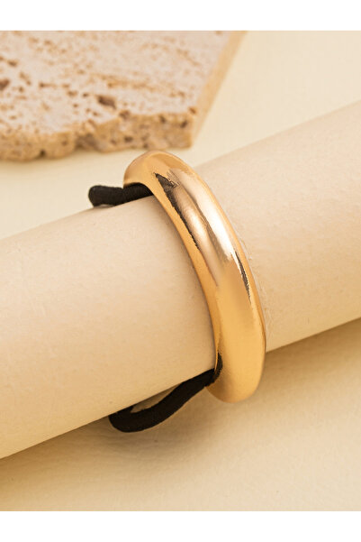 Take Two By Styli Gold Tone Metal Hair Tie