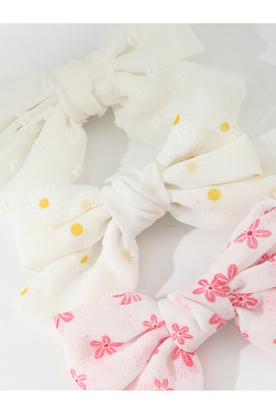 Take Two By Styli Set of 3 - Floral Bow Hair Clips