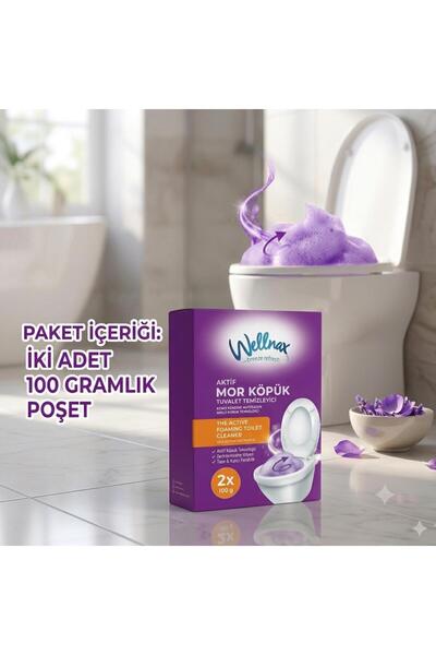 Wellnax Aktif MOR KÖPÜK Tuvalet Klozet Temizleyici 2x100 gr THE ACTIVE FOAMIN...