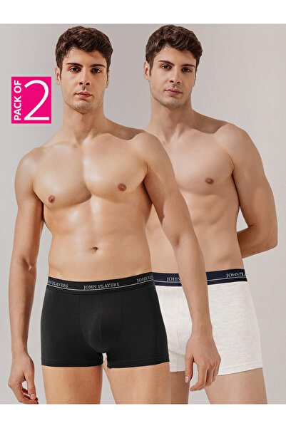 John Player By Styli Pack of 2 - Multi-Color Cotton Trunks with Printed Logo ...