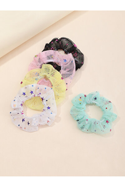 Take Two By Styli Set of 5 - Star Print Hair Scrunchies