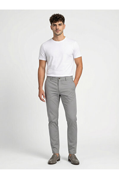 TURTLE By Styli Grey Solid Structured Trousers