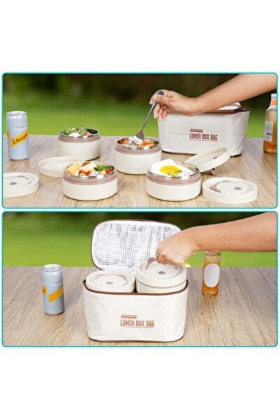 DubaiGallery Modern Insulated Lunch Box and Food Container Set with Two Stack...