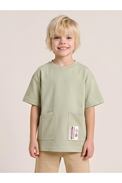 JUNIORLOOM By Styli Boys Minimal Utility Pocket Oversized T-Shirt