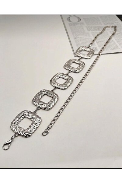 MODAM HİFA Silver Chain Belt Dress Belt Shirt Belt Coat Belt