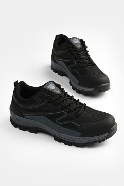 Tonny Black Men's Black Comfortable Fit Waterproof Outdoor Shoes
