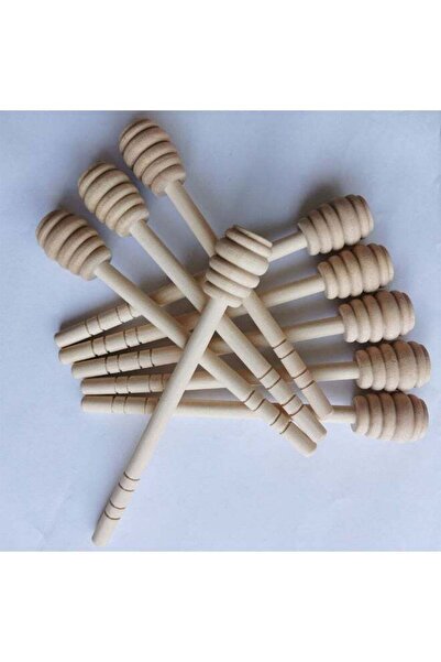 DubaiGallery 8PCS Handmade Wooden Honey Wand for Easy Honey Serving