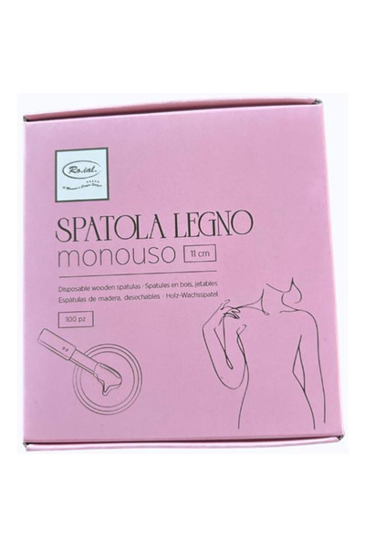 ROİAL Pachet Spatule din Lemn pentru Ceara - Ro.ial Spatola Legno Monouso, 11...