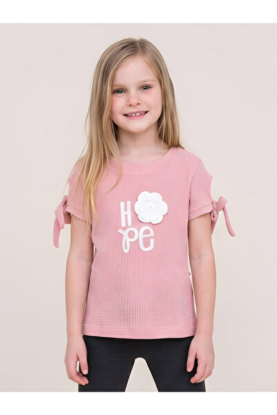 JUNIORLOOM By Styli Girls Crochet 3D Flower With Bow Knot Top