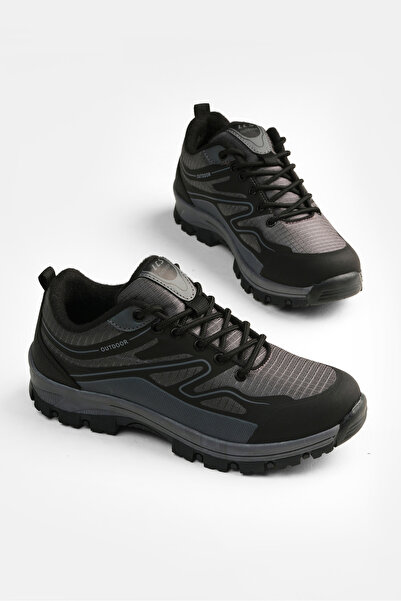 Tonny Black Men's Smoked Comfortable Fit Waterproof Outdoor Shoes